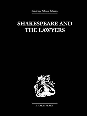 cover image of Shakespeare and the Lawyers